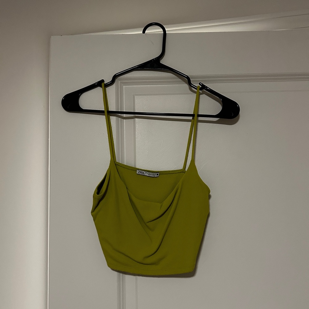 Zara Green Crop Top